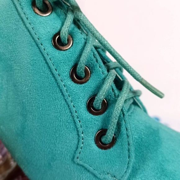DELICACY Teal Mint Shoeboots NWT Lucie ckesr heel - Picture 8 of 9